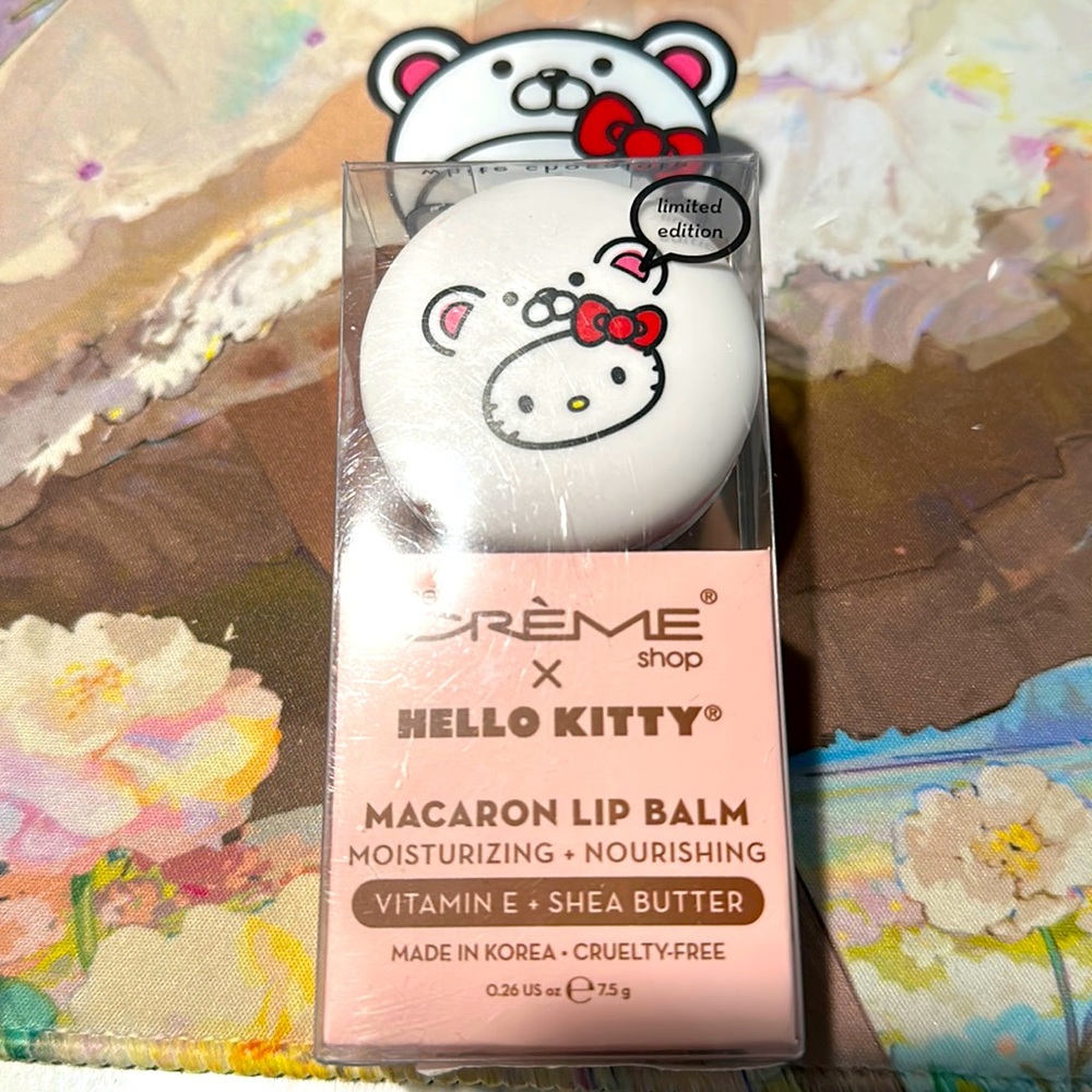 LIMITED EDITION Hello Kitty x the Creme Shop Macaron Lip Balm - White Chocolate